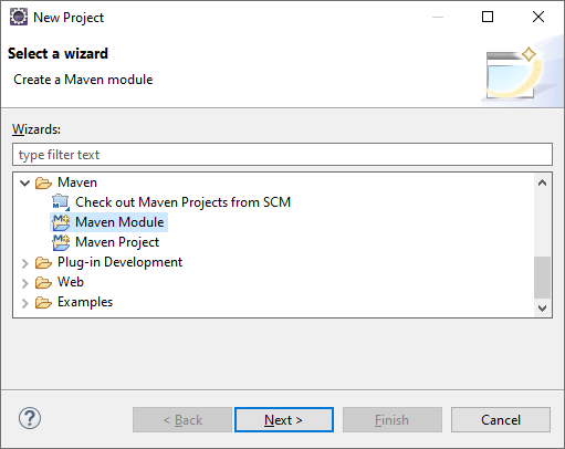 Choose Maven Module