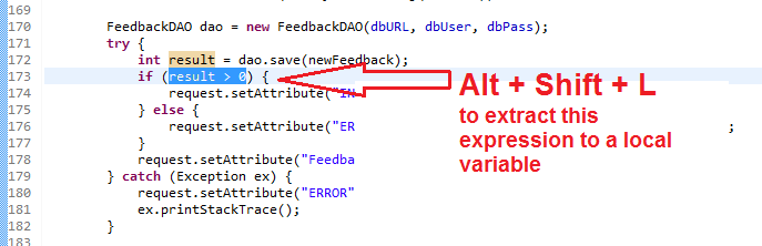 Extract local variable