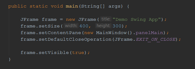 Labelling Method Arguments