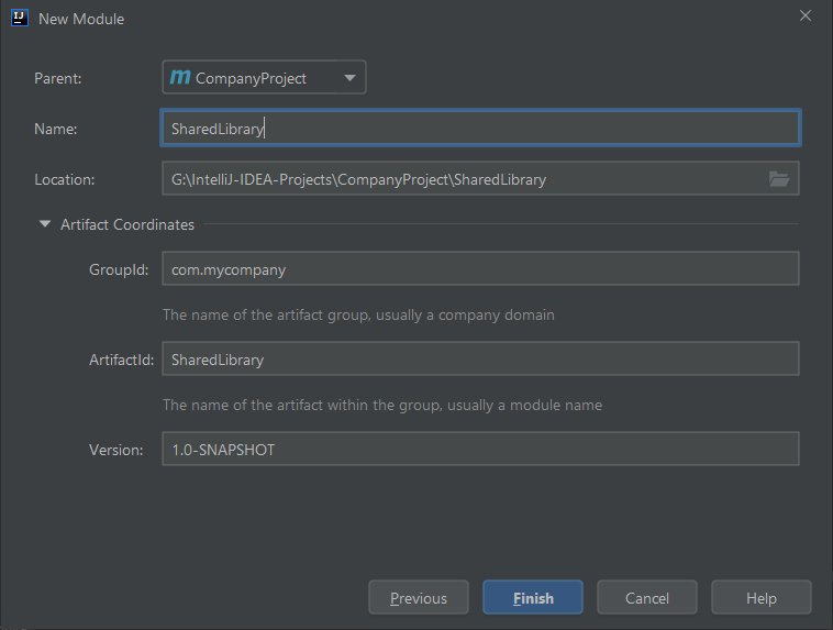New Module for Shared Library project