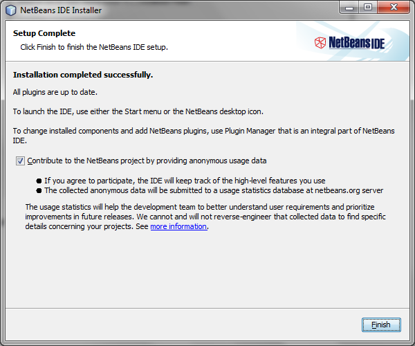 Install NetBeans complete