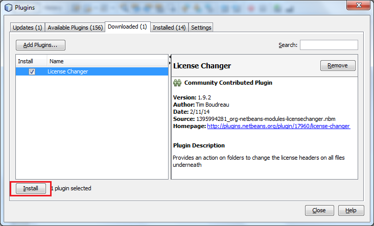 Added License Changer Plugin