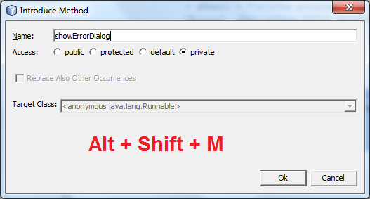 Introduce Method dialog