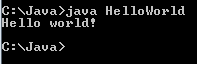 run hello world program