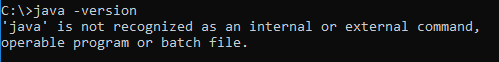 java is not recognized