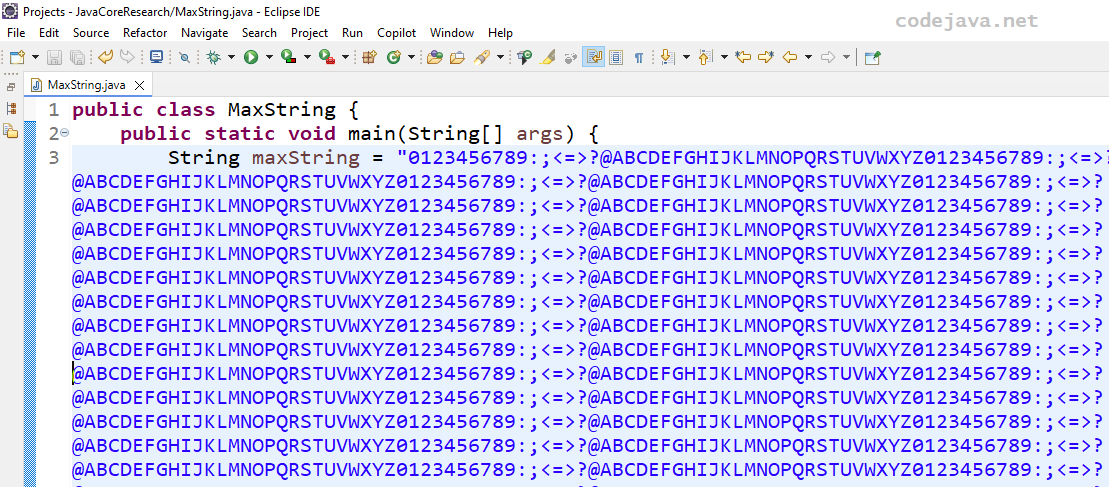 max string java class