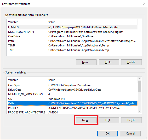 How to set JAVA_HOME environment variable on Windows 10