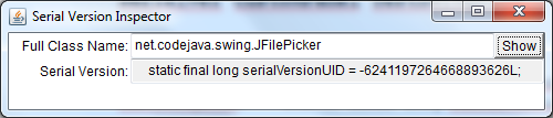 Serial Version Inspector