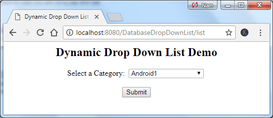 TestDynamicDropDownList