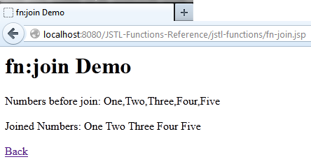 JSTL function fn-join