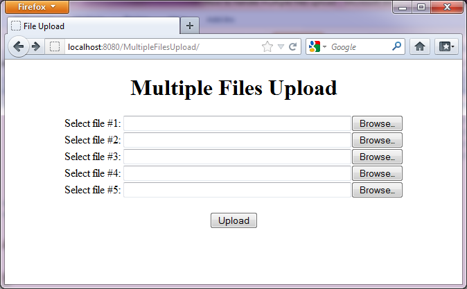 multiple files upload form