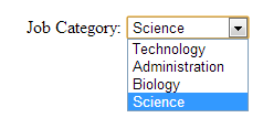 dropdown list field