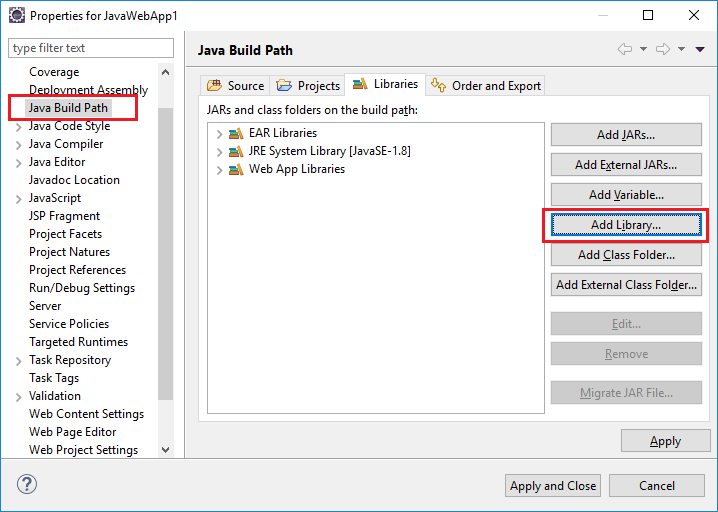 Java Build Path in Eclipse