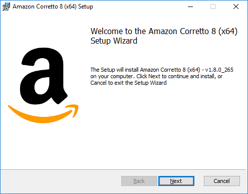 amazon corretto setup program