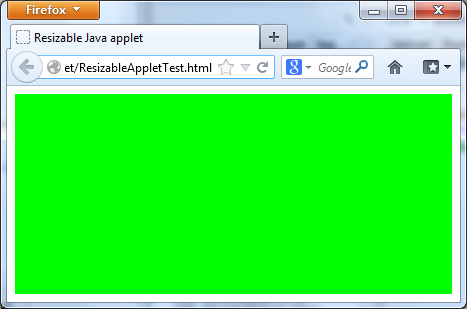 resizable applet