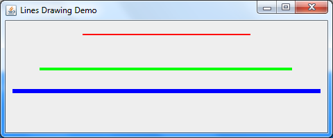  الرسم ثانئى الابعاد فى الجافا باستخدام Graphics2D...مقال 2_رسم الاشكال الهندسية_ رسم الحطوط Drawing lines  Lines_drawing_demo_2