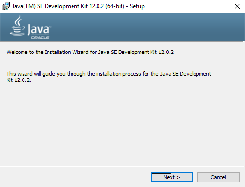 oracle jdk 12 setup