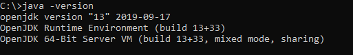 open jdk 13 version