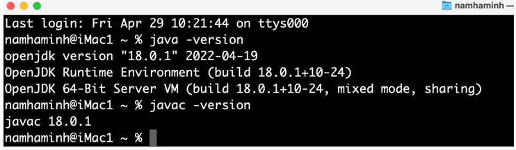 check openjdk 18 version on macos