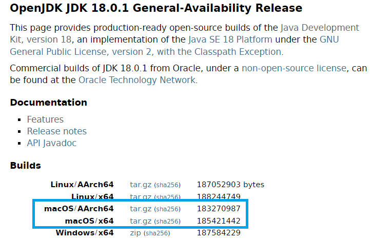 openjdk 18 download page macos