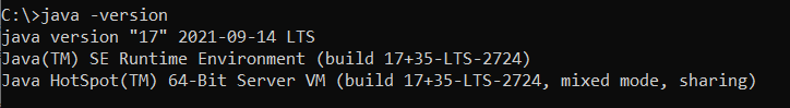 java version 17