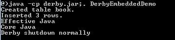 DerbyEmbeddedDemo