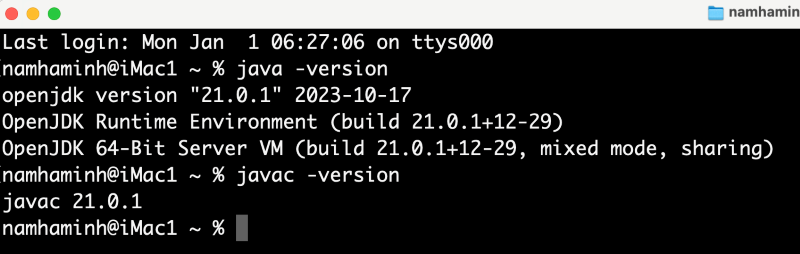 openjdk 21 check version macos