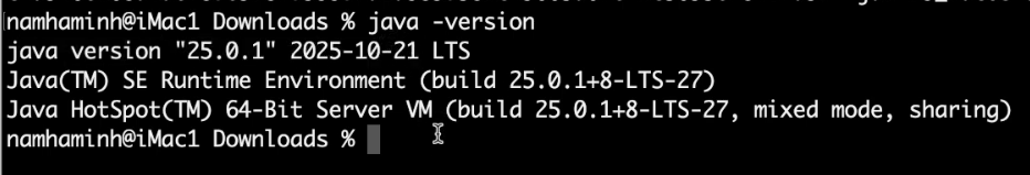 verify java 25 on macos