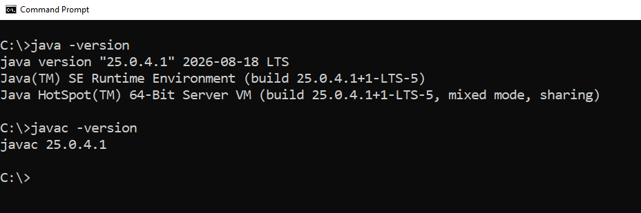 Verify JDK setup