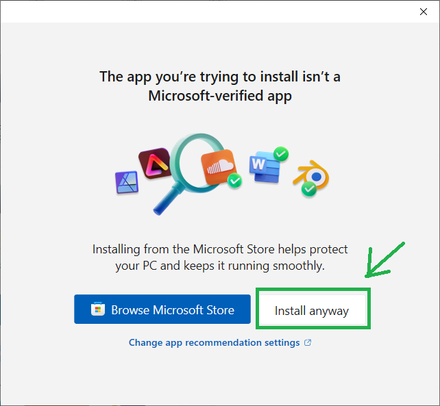 windows warning