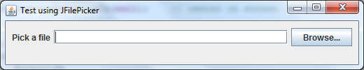 JFilePicker test program