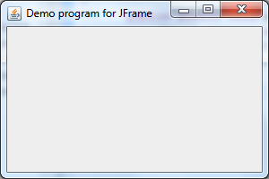 empty jframe window