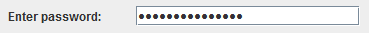 a JPasswordField