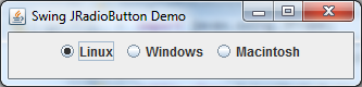 Sample JRadioButtons