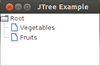 JTree - [Swing] التعامل مع العناصر الرسومية فى الجافا باستخدام الشفرة (العنصر JTree) JTree%20Output%20with%202%20children