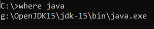 where java command