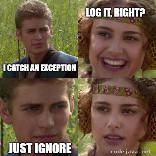 12 - Ignore Java exception