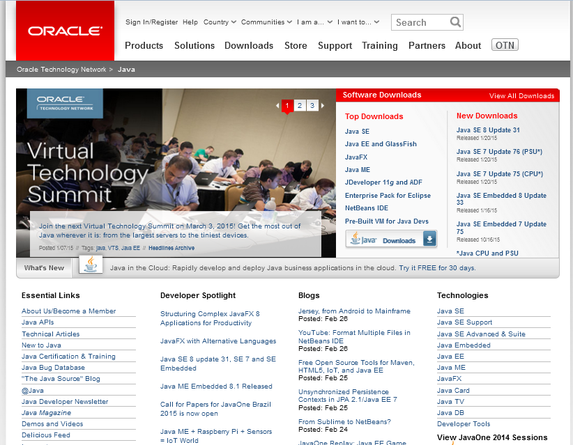 Java at oracle dot com