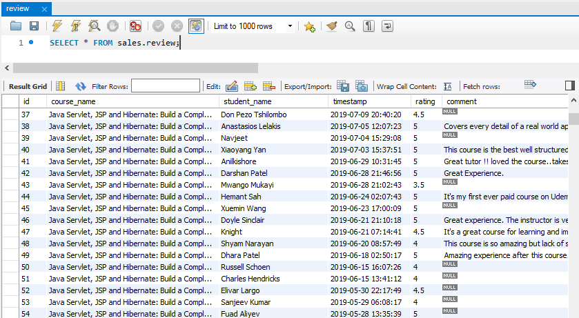 data-in-table