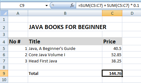 Excel formula after update