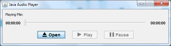 Java Audio Player - start up