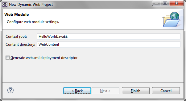 Configure web module setting