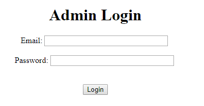 login page form