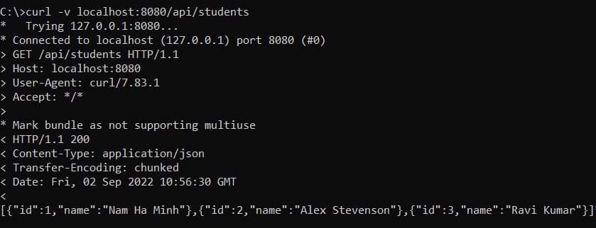 curl verbose output