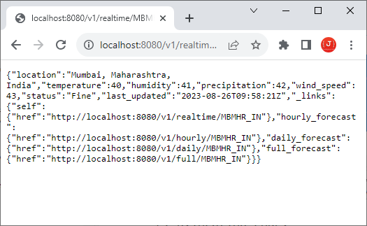 un-formatted json output