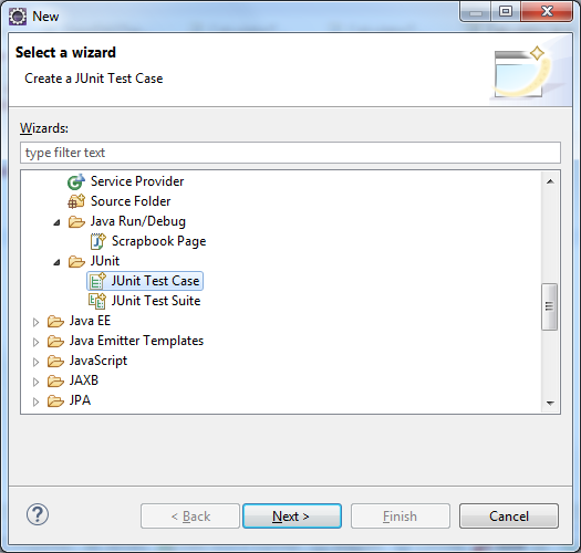 new junit test case