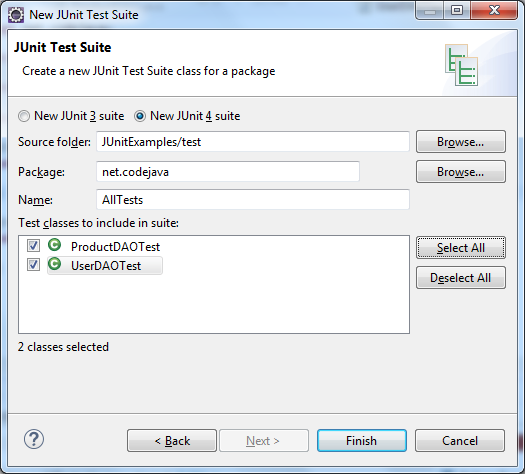 New JUnit Test Suite